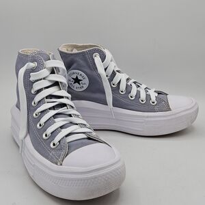 Converse Platform High Top Sneakers in Light Gray and White